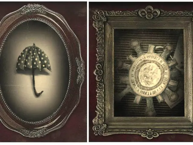 In this image we can see a collage of two pictures in which we can see photo frames.